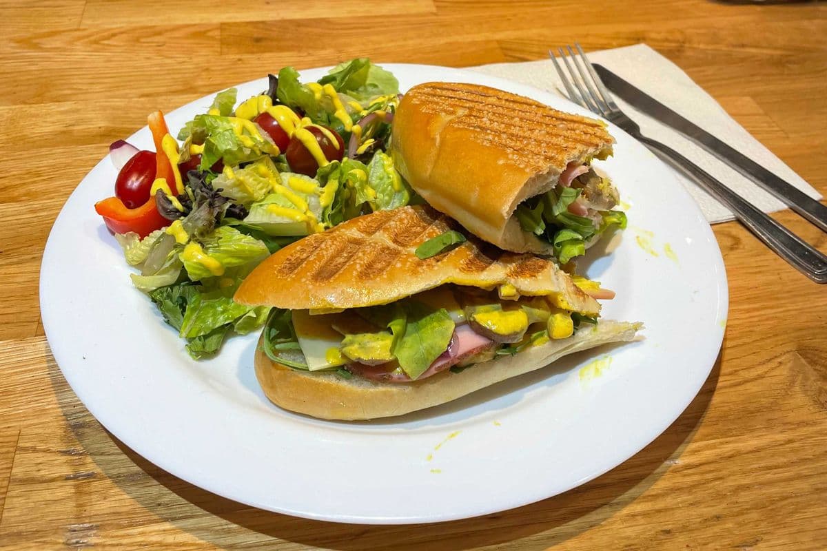 Durer panini sandwich - Champignons, fromage de chèvre et légumes / Mushrooms, goat cheese, grilled veggies