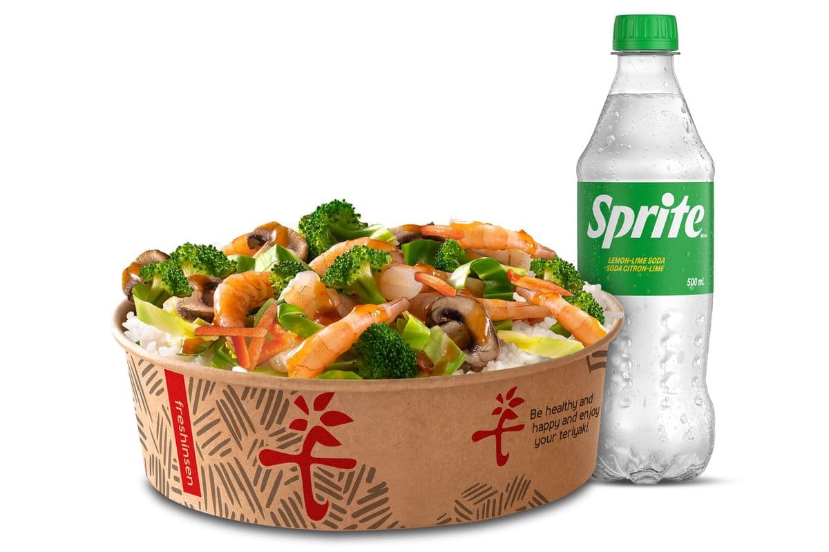 Sizzling Shrimp & Bottled Pop