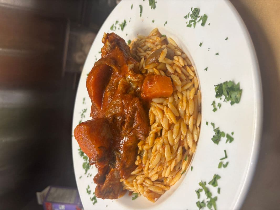 Braised Lamb Shank (Arni Yiouvetsi)