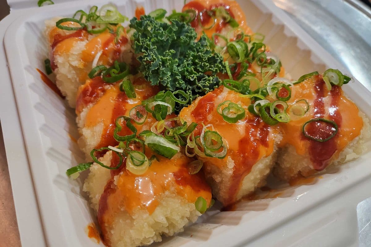 Spicy agedashi tofu