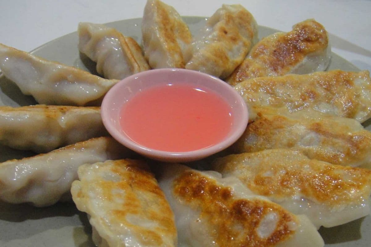 4. Grilled Pork with Vegetable Dumplings (8 pcs)
