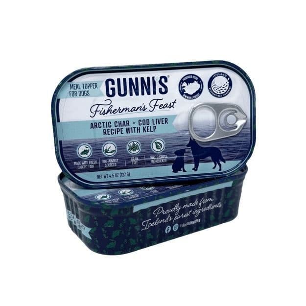 Gunni's Taste of Iceland Arctic Char&Cod Liver Recipe w/Kelp Dog Can 127g