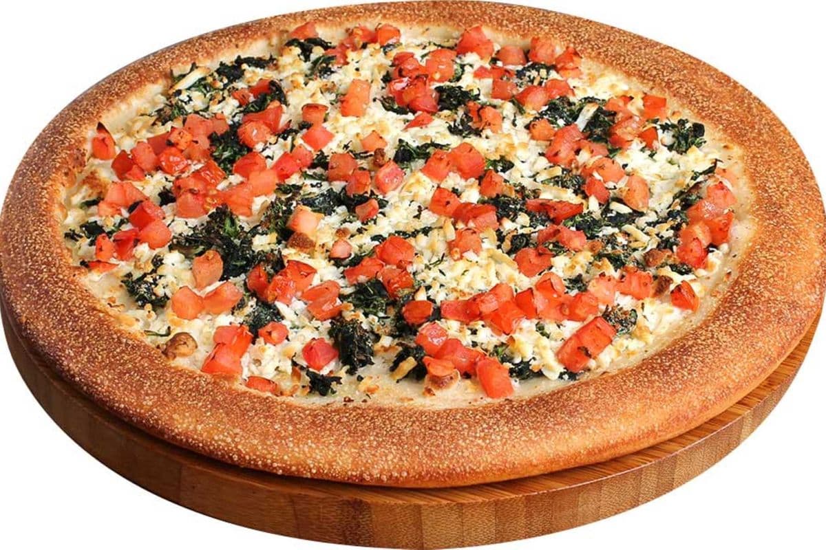 34. 8" Small Vegetarian Roasted Garlic Popeye Pizza