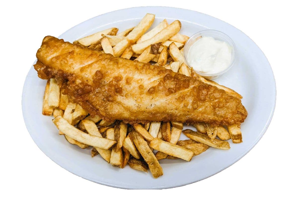 1 PC Haddock Fish (Gluten Free)(Deep Fried) with Fries (1300 Cal)