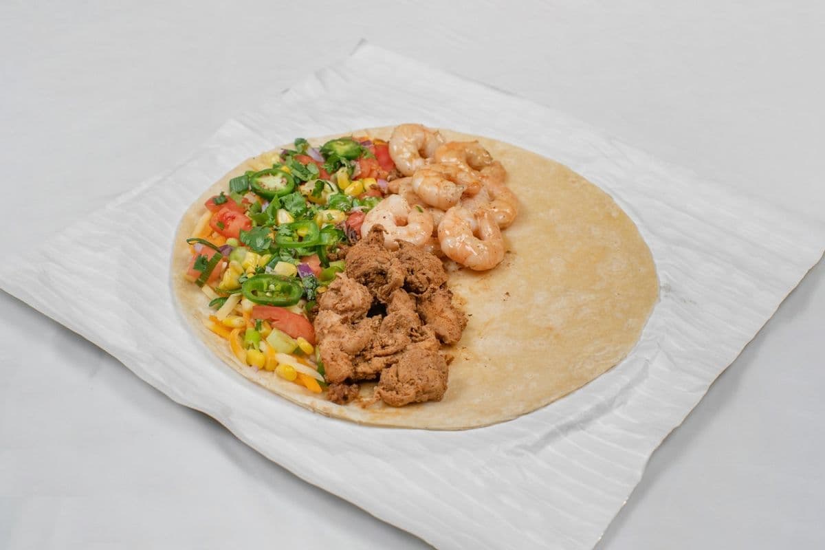 Saute Shrimp Burrito