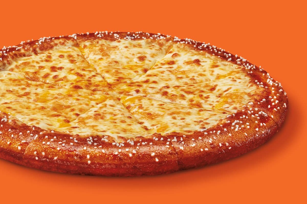 Medium Cheese Pretzel Crust Pizza with Cheese Sauce