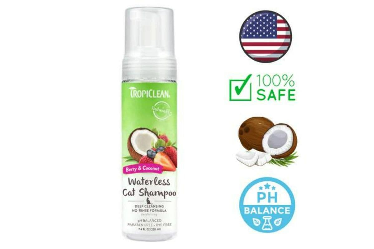 Tropiclean Waterless Cat Shampoo (7.4 oz)
