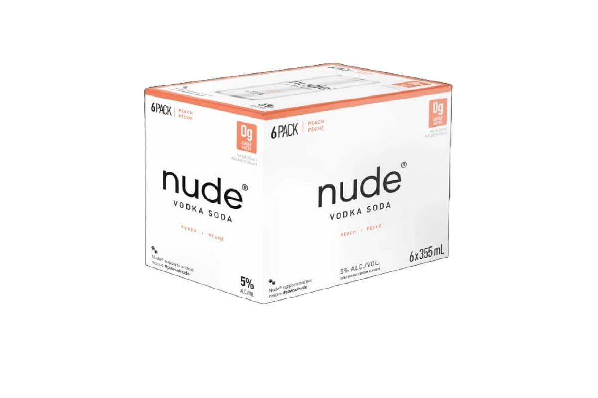 Nude Vodka Soda Peach (6 x 355ml)