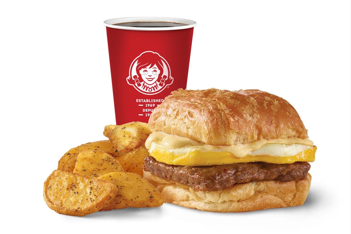 Sausage, Egg, and Swiss Croissant Combo (Cals: 820)