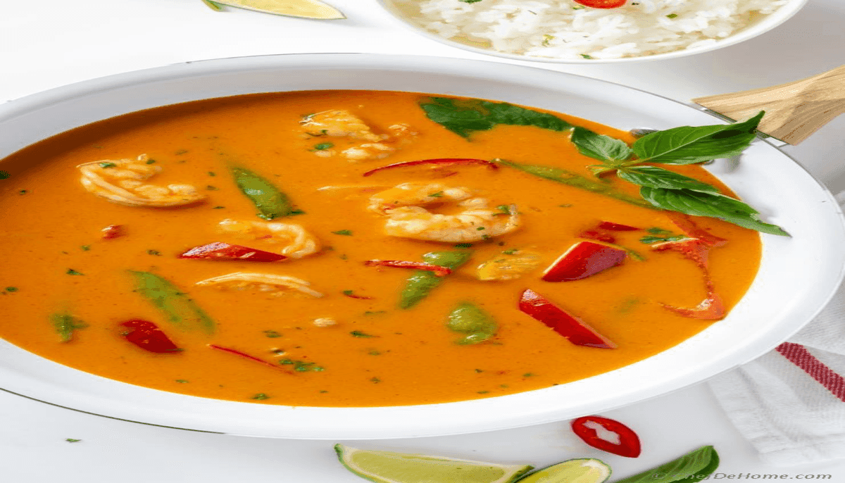 Prawn Coconut Curry & a butter naan