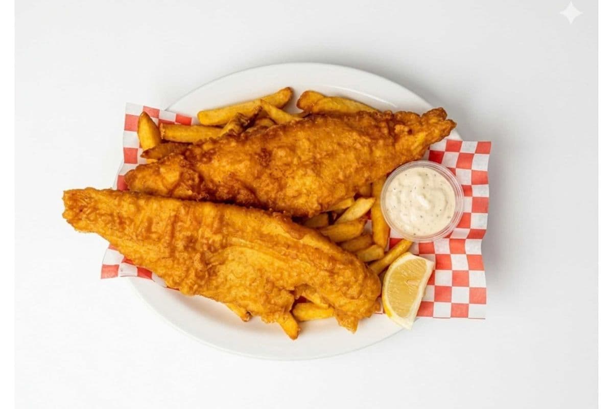 2 PC Haddock Fish (Gluten Free)(Deep Fried) with Fries (1700 Cal)