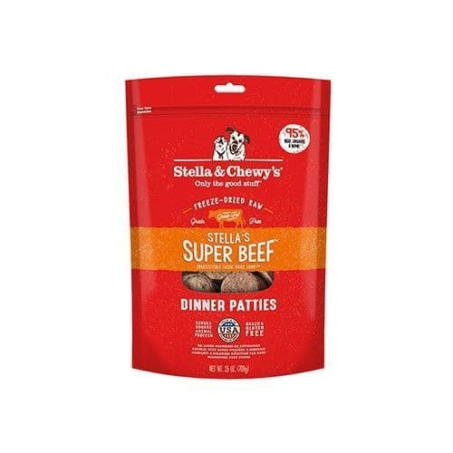 Stella & Chewy's Stella's Super Beef Recipe Freeze-Dried Raw Dinner Patties for Dogs 25oz