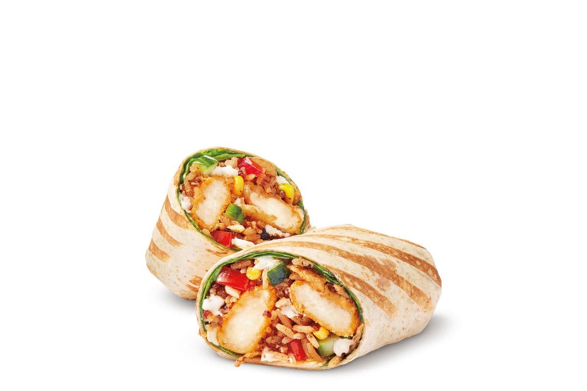 Wrap-délice poulet coriandre et lime avec fromage - croustillant
