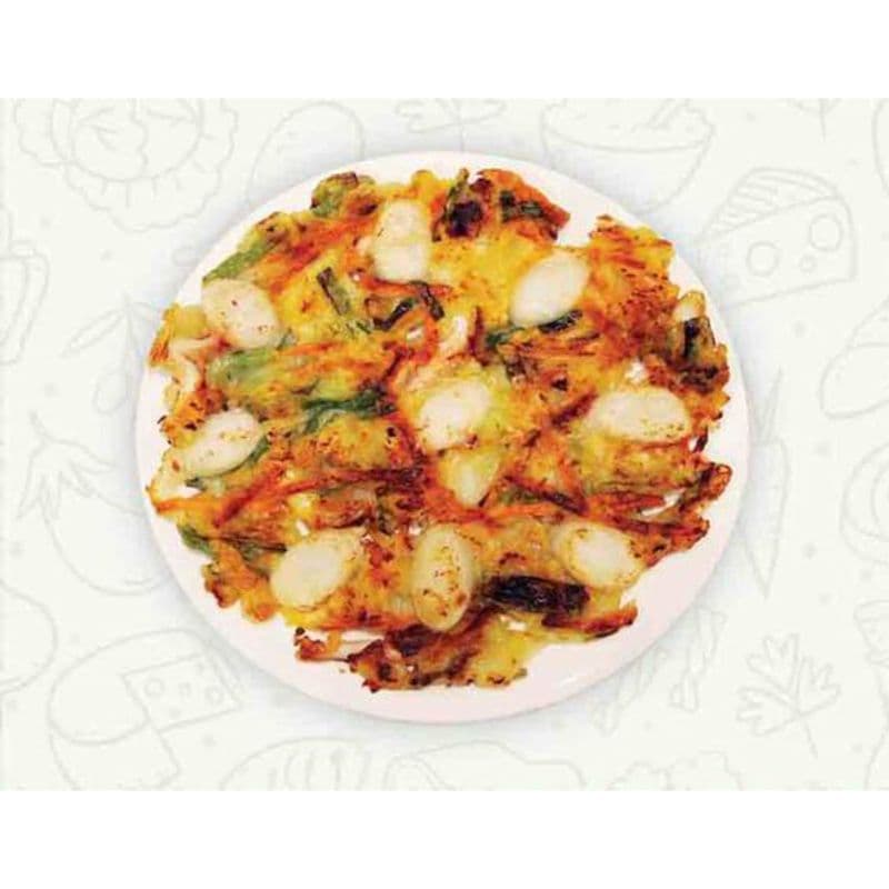 2. Seafood Pancake with Chewy Rice Cake