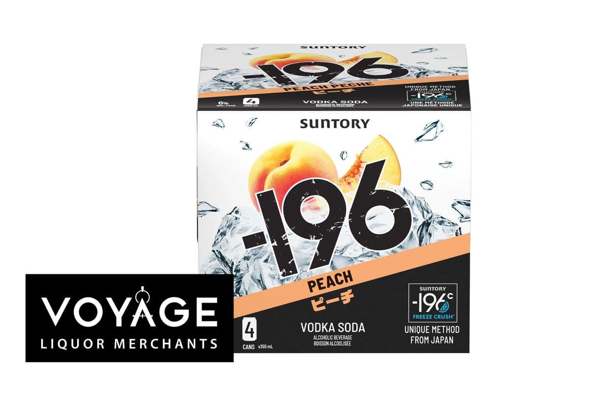 -196 Peach Vodka Soda (4 x 355 ml)