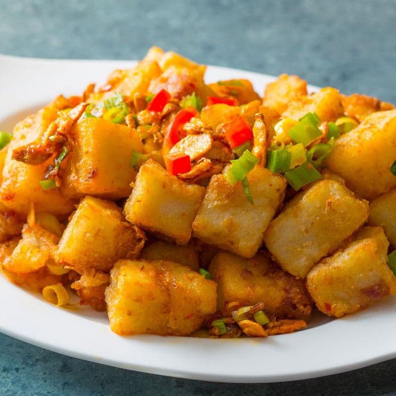 Stir Fried Radish Cake in Spicy XO Sauce XO醬炒蘿蔔糕