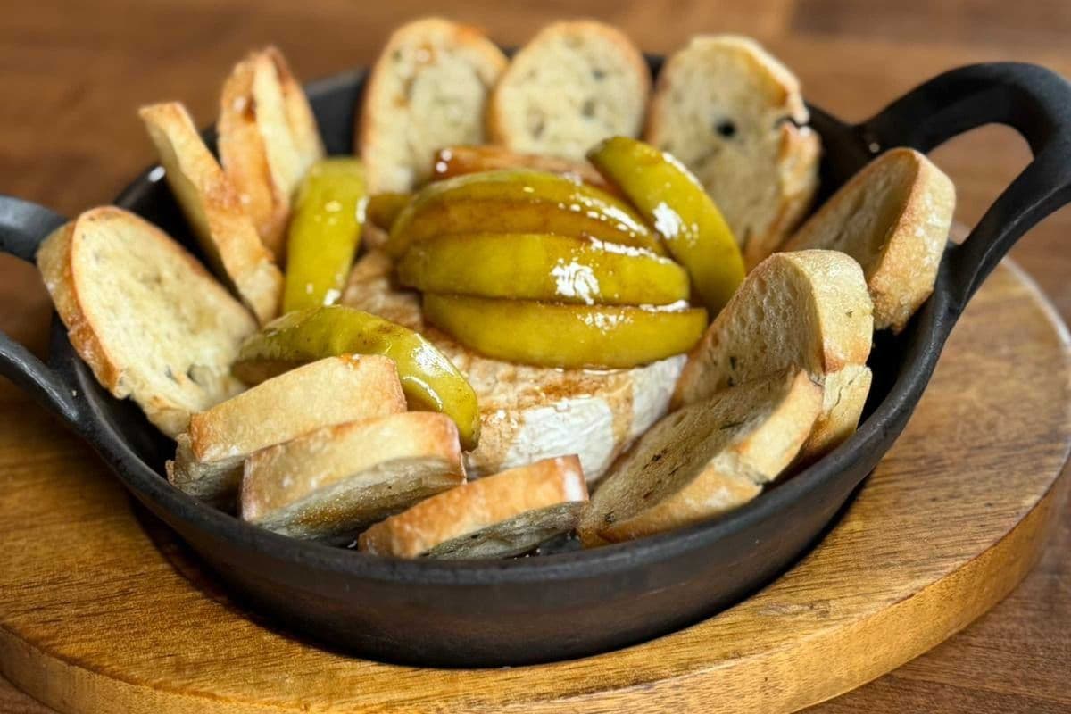 Apple Bourbon Baked Brie