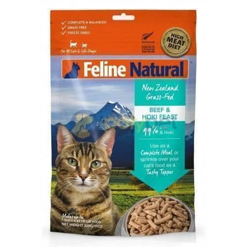 Feline Natural Grain-FreeBeef & Hoki Feast Freeze Dried Cat Food 100g