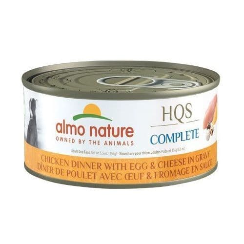 Almo Nature HQS Complete Dog Food - Chicken Dinner With Egg And Cheese In Gravy 156g