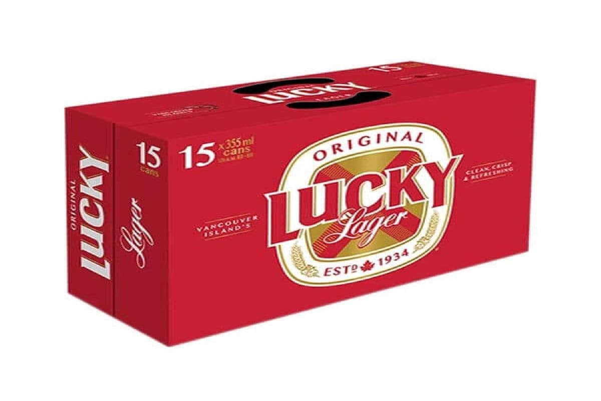 Lucky Original Lager Beer 15 Cans (15 x 355ml)