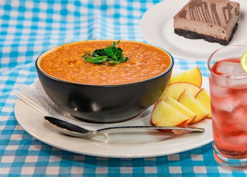 Soup, Snack, and a Drink