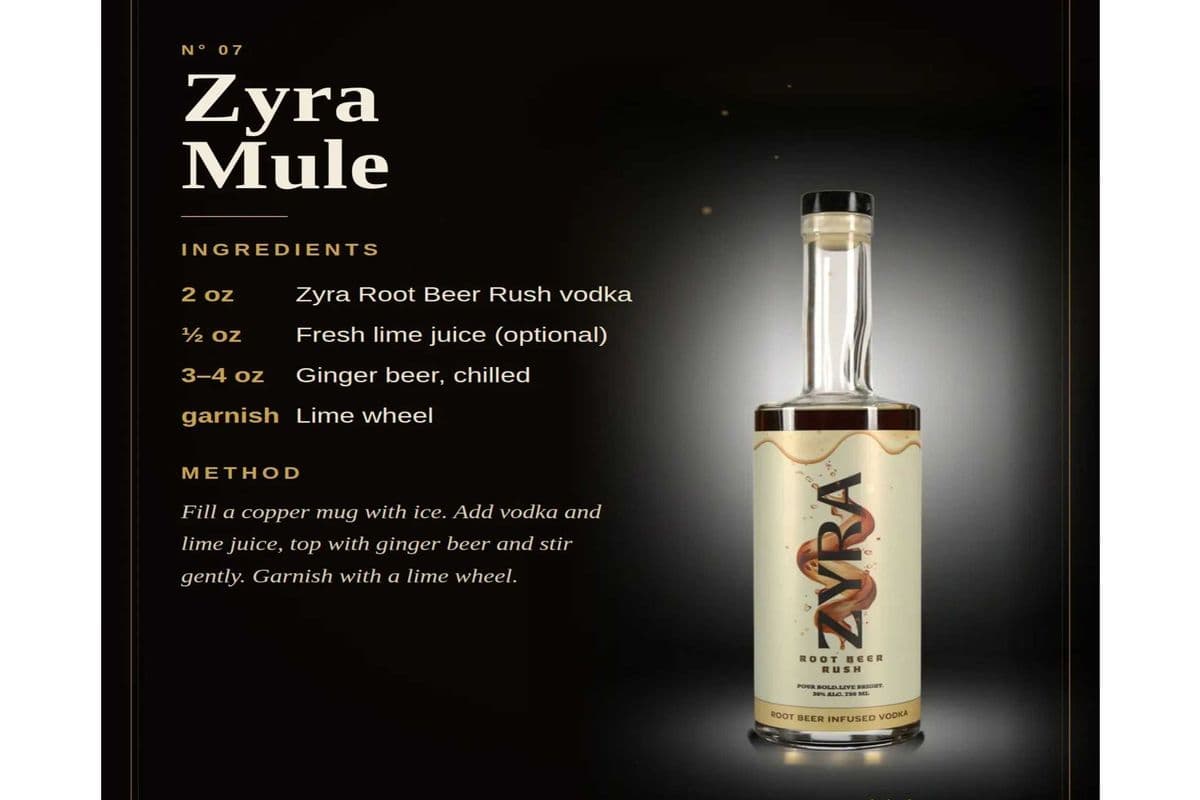 ZYRA ROOT BEER RUSH VODKA-750ML (1 x 750 ML )