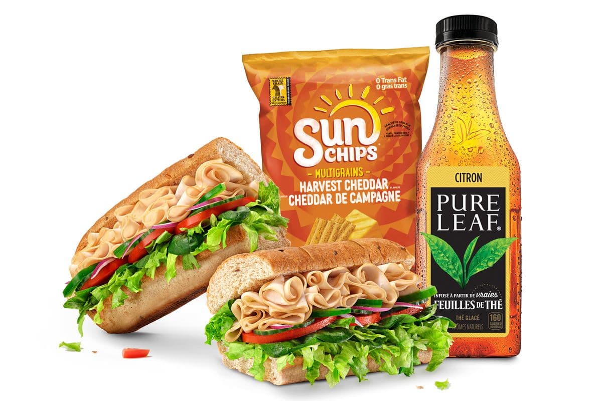 Combo poitrine de dinde 12" / Footlong Turkey Breast Sub Combo (670-960 Cals)