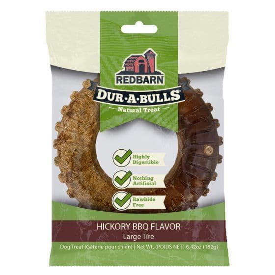 Redbarn Dur-A-Bulls Tire Hickory BBQ Flavor, Large 1pc