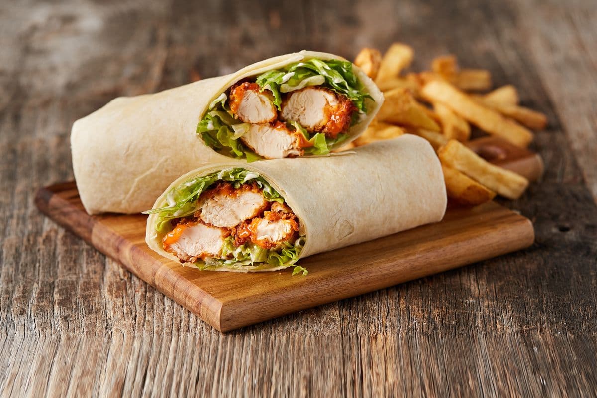 Buffalo Chicken Caesar Wrap