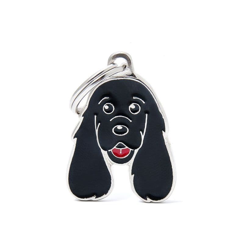 MyFamily Black Cocker Spaniel Engraved Tag