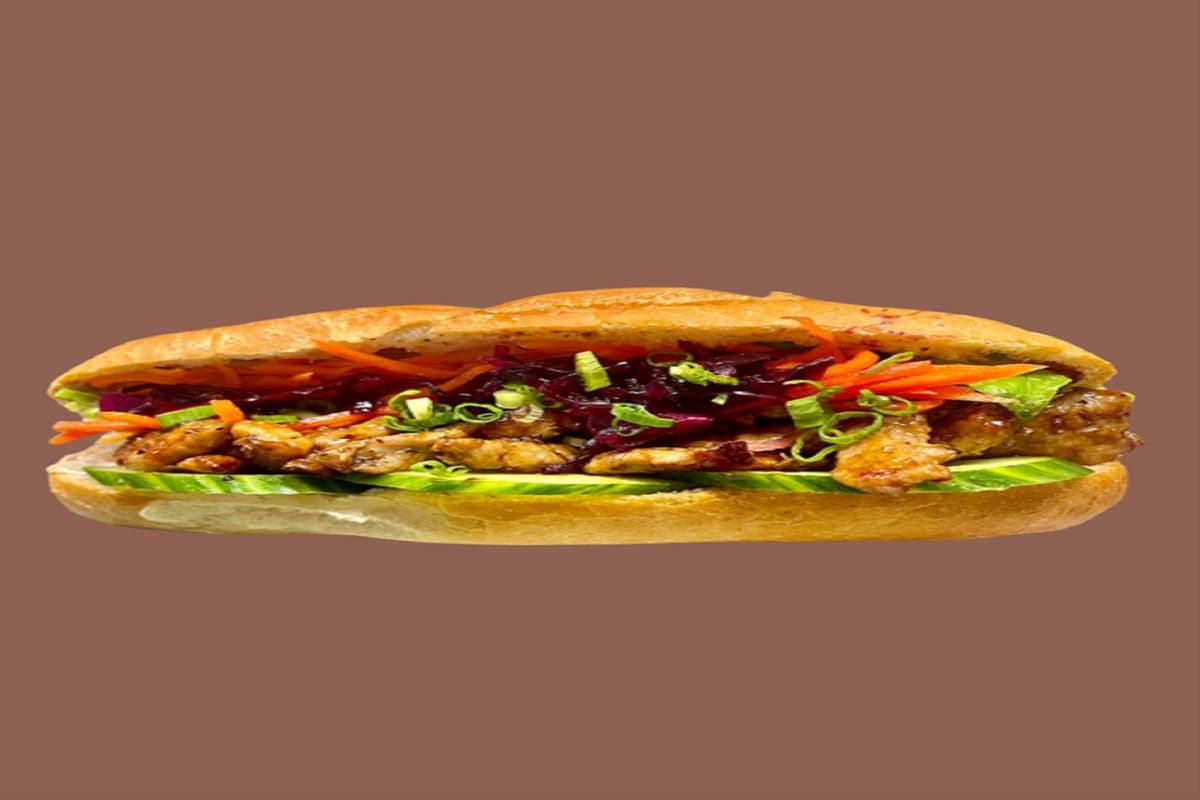 Vegetarian Spicy Chickun Banh Mi