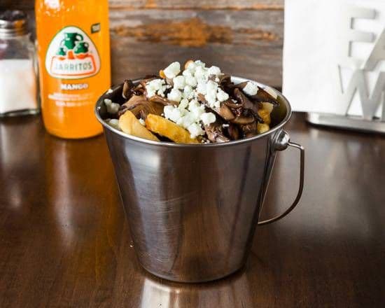Mushroom and Goat Cheese Poutine
