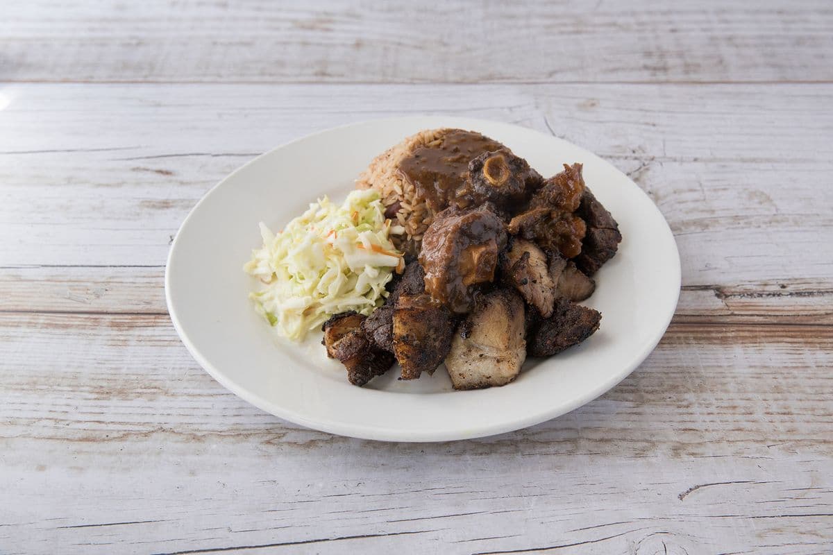 Jerk Pork and Oxtail Combo