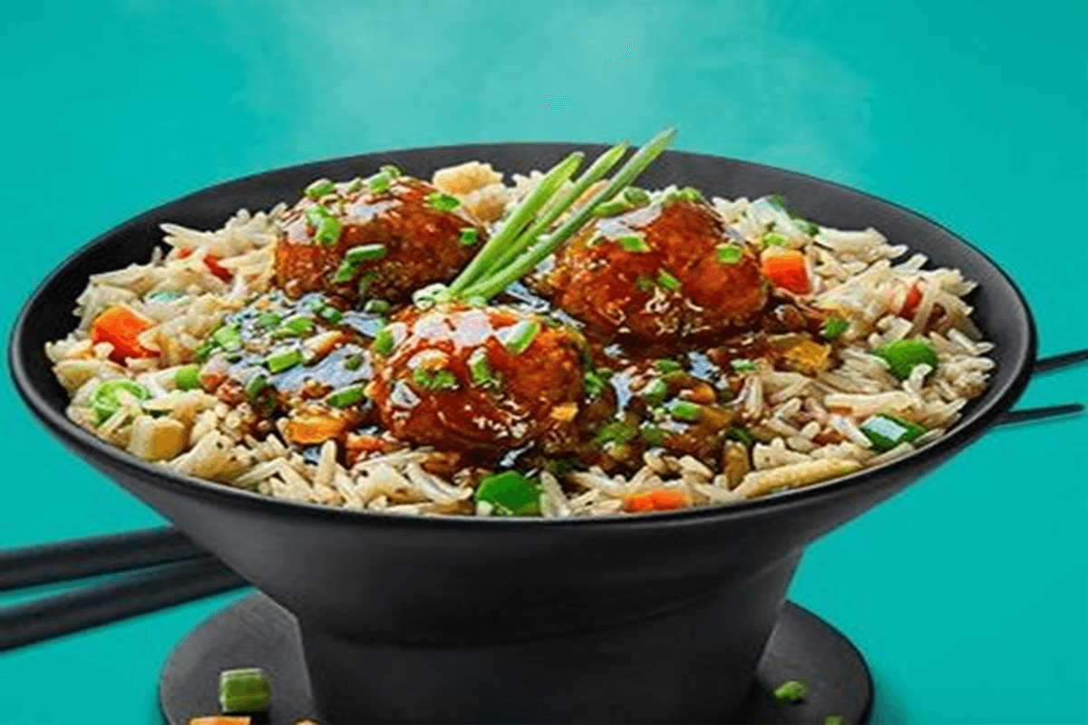 Veg Fried Rice with Manchurian Combo