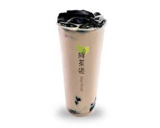 Grass Jelly Milk Tea