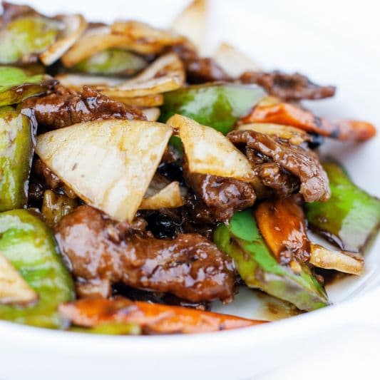 119. Chicken with Peppers and Onions in Black Bean Sauce