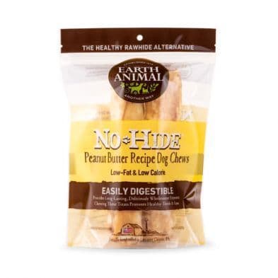 Earth Animal No-Hide Peanut Butter Recipe Medium (2 Pack) Dog Chew