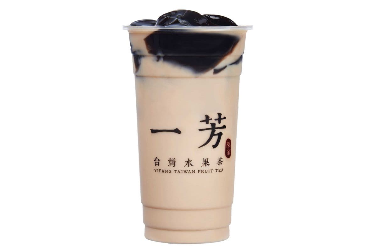 Grass Jelly Tea Latte / 仙草凍奶茶