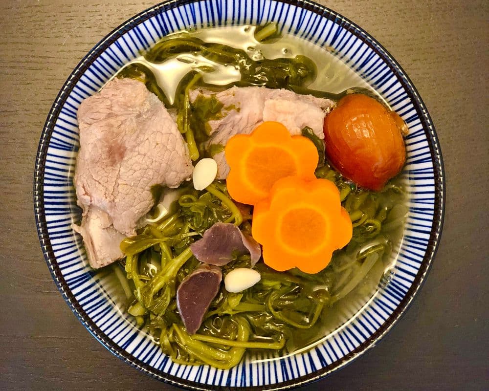 S9. Pork Bone Soup with Watercress & Dried Duck Gizzard (800 ml)