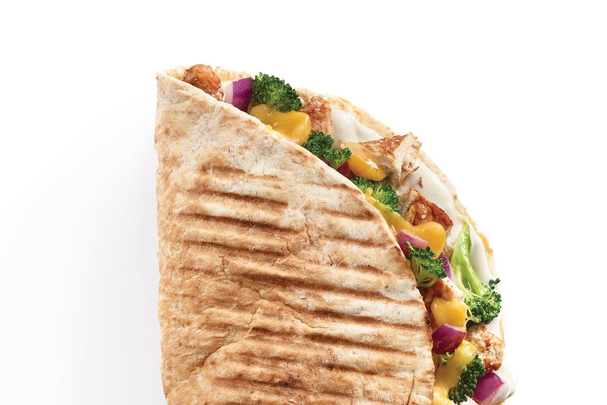 Cheesy Chicken Broccoli Pressed Pita