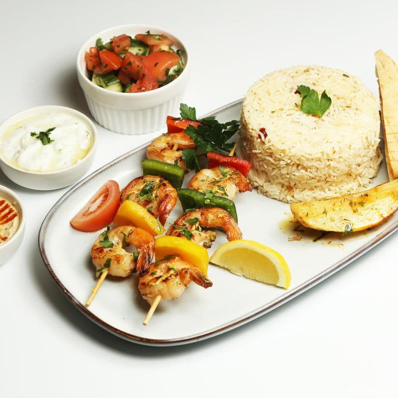 Prawn Skewer Platter
