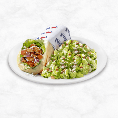 Chicken Gyro Wrap With Caesar Salad