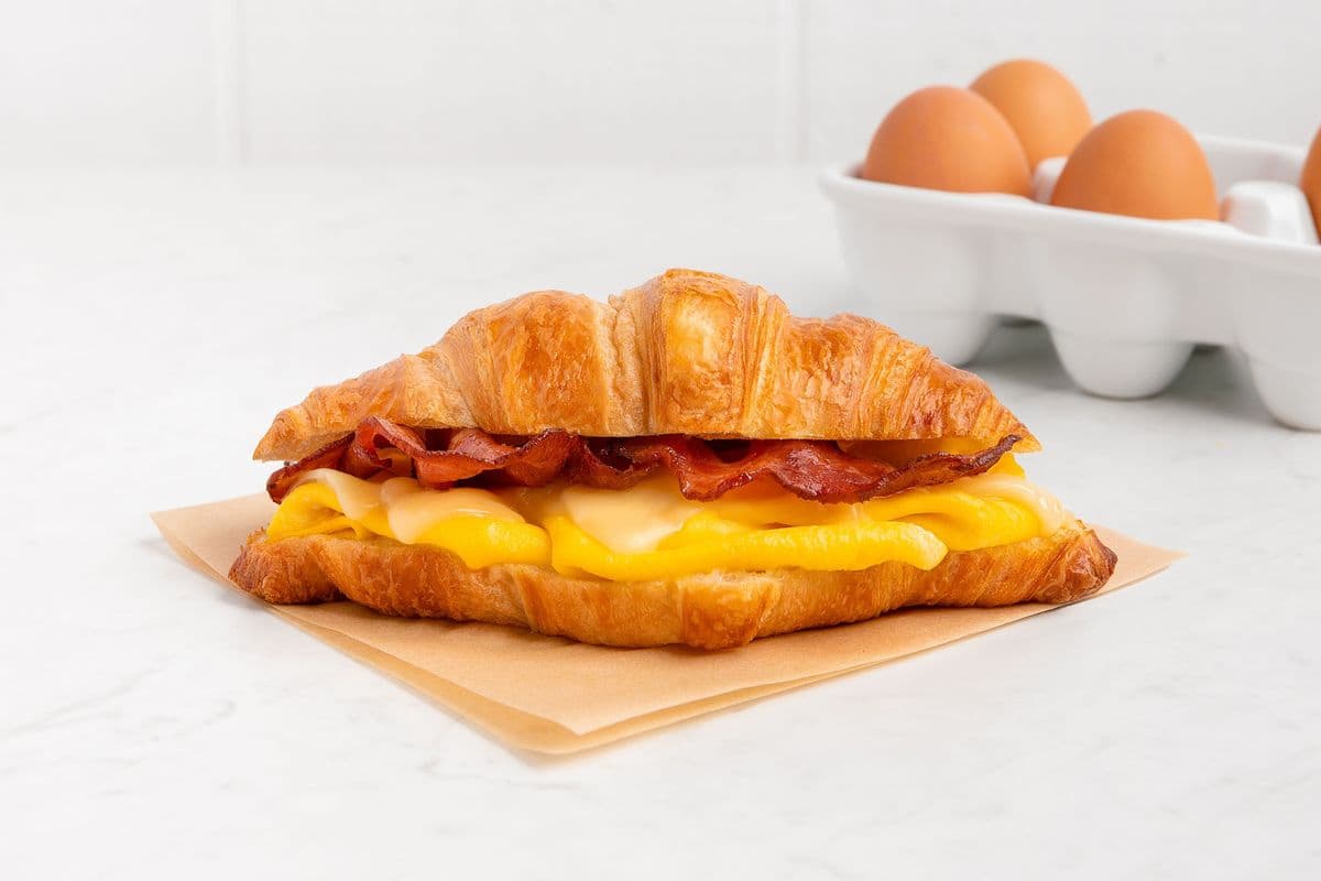 Egg, Cheese, and Turkey Bacon Croissant