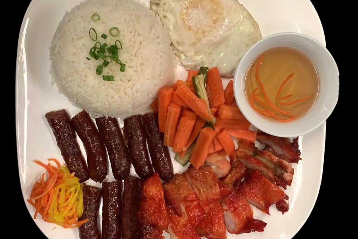 96. Grilled Chicken, Chinese Sausage, and Egg