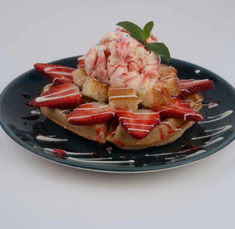 Strawberry Vanilla Delight Waffle