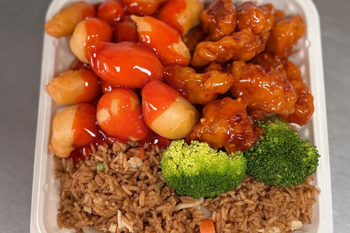 C6. Egg Roll Sweet and Sour Chicken Spicy General Tso's Chicken Chicken Fried Rice