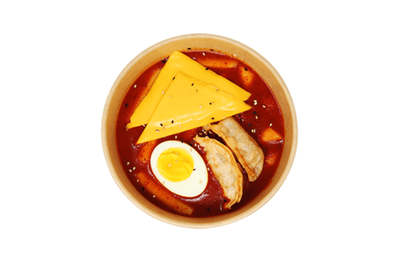 Tteokbokki avec Mandu (P) / Tteokbokki with Mandu (S)