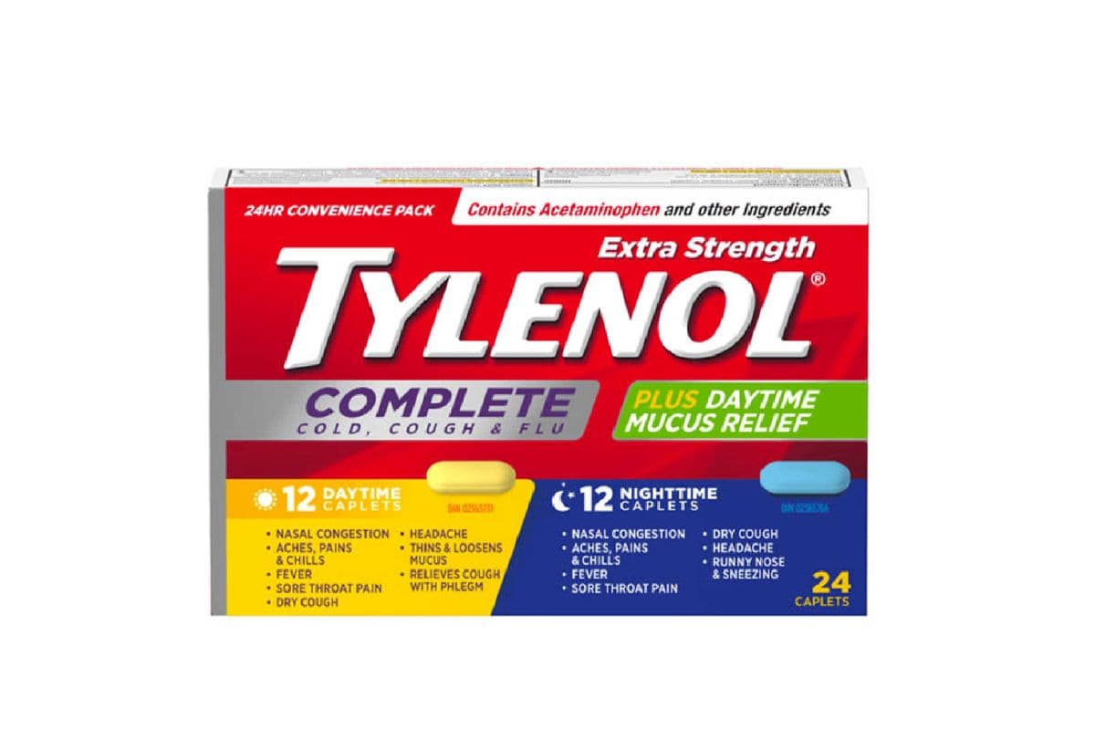 TYLENOL COMPLETE COLD COUGH AND FLU 24 PACK (24 TABLETS )