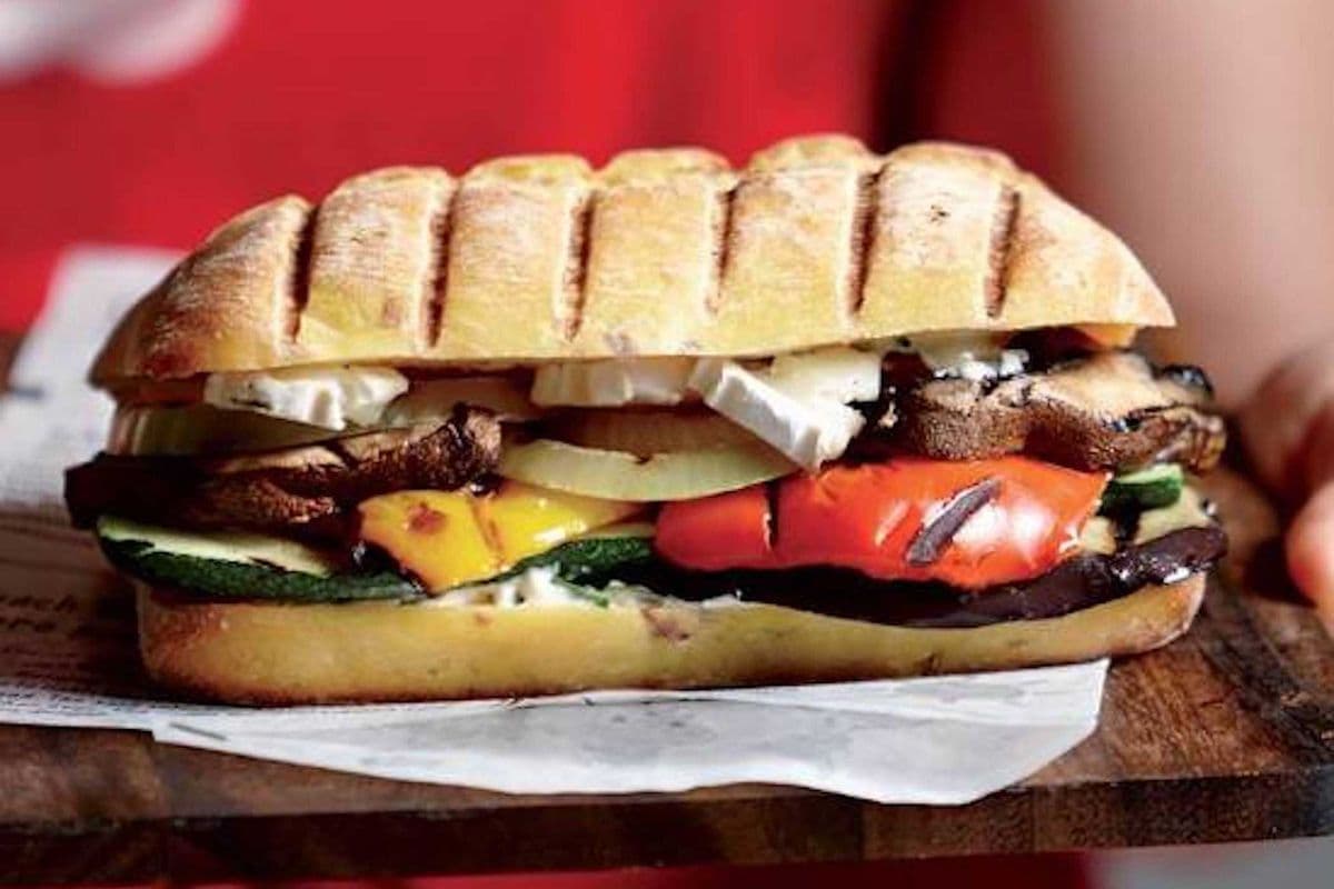 Grilled Vegetables and Provolone Cheese