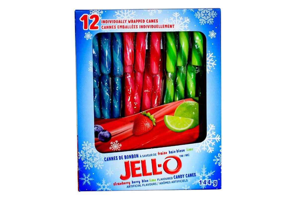 Jell-O Candy Canes